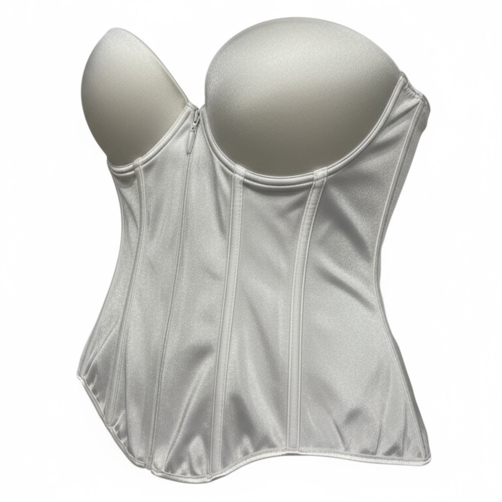 Coquette Diva White Bustier Garters Plus Size 1X/2X New with Tags